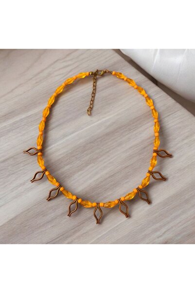 LeylanTakı Leylan Jewelry Women's Orange Ethnic Necklace