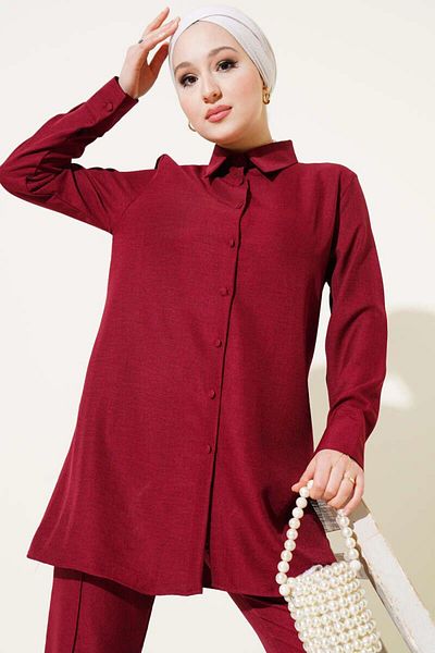 YILMAZBARMAZ Women's Ball Button Linen Double Suit