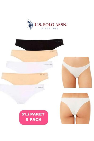 U.S. Polo Assn. Women's Licensed Uspa Brazilian Slip Elastane Cotton Modal Bristle Elastic