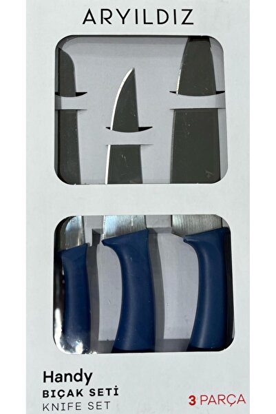 Aryıldız ARYILDIZ HANDY BIÇAK SETİ 3 LÜ INDIGO ZEV82257