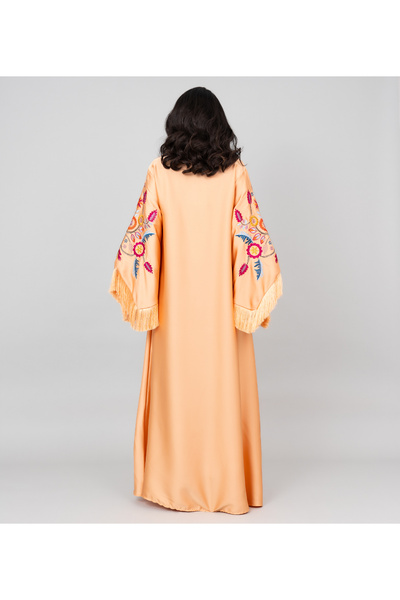 IKKXA Shimmer Detail Sleeves Embroidered Jalabiya