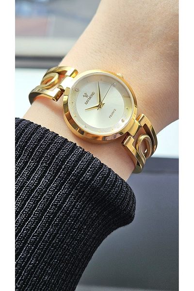 Raymond Rym-5201 Raymond Women's Wristwatch - Stainless Steel Case and Band - Waterproof