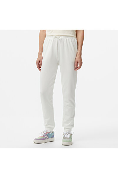 Lacoste Classic Straight Fit Kadın Beyaz Eşofman Altı