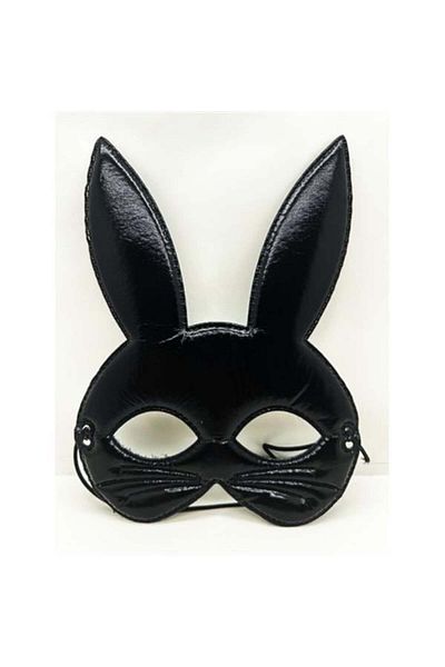 SİMYA TİCARET Eva Rabbit Mask Made of Black Color Fabric Material