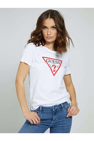 Guess Πρωτότυπο γυναικείο μπλουζάκι Slim Fit