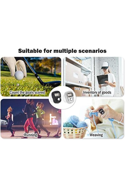 AWH 8-Pack Electronic Finger Counters – Handheld Digital Tally Clicker in Assorted Colors