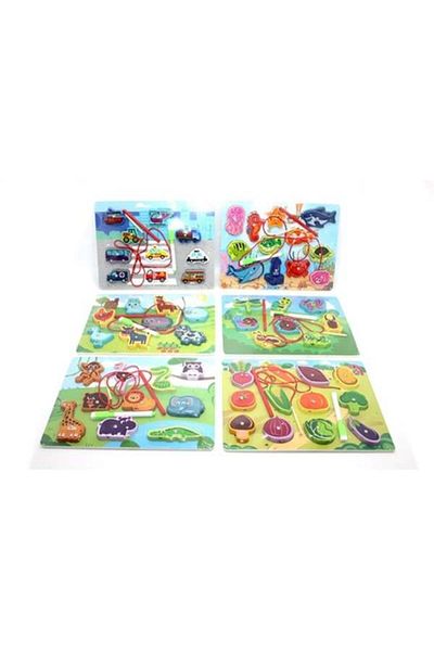 DEDE ÜNAL Wooden Magnet Grip Game And Writing Board