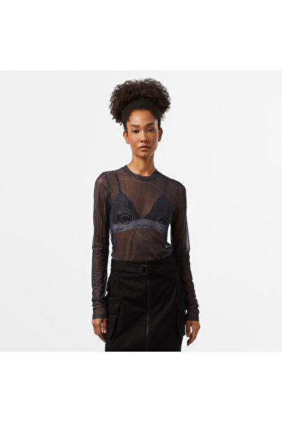 United 4 UNITED4 Kadın Siyah T-Shirt