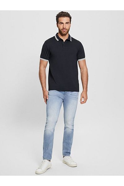 Guess Tricou Ss Sports Pique Trng pentru bărbați bleumarin M2gp34kars0-g7v2
