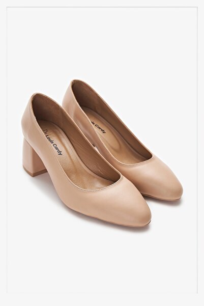 Louis Cardy Sunny Nude Genuine Leather Women's Heeled Shoes