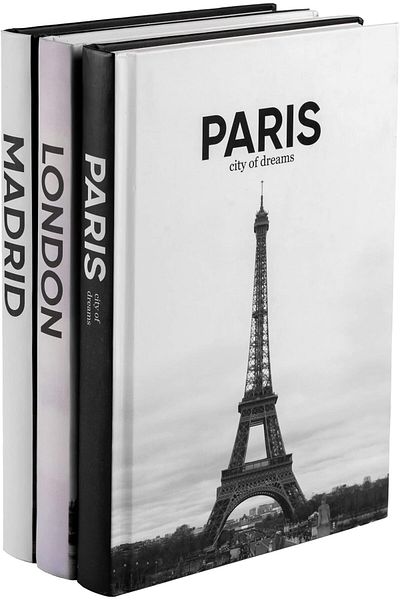 erorex Decorative Books For Home Decor? 3 Piece Coffee Table Books Decor? City Themed Hardcover Faux Books