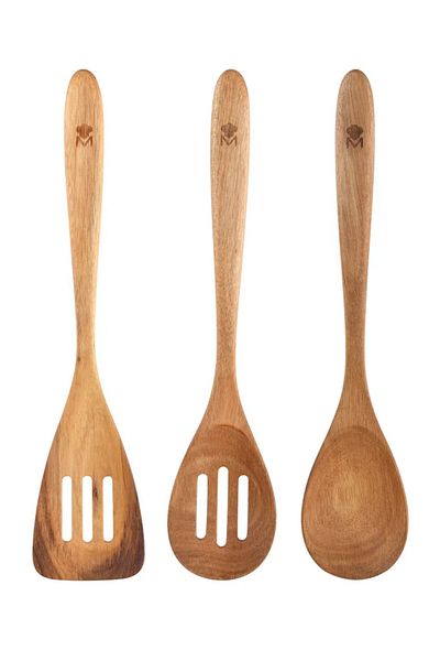MasterPro 3-Piece Smart Series Kitchen Utensil Set Acacia Wood Material