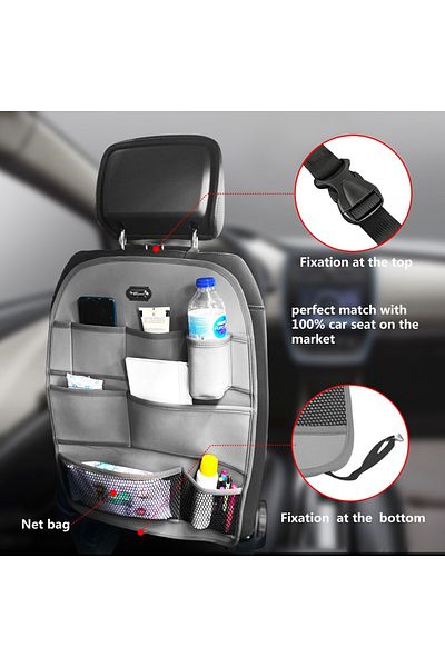 Space Black Leather Sofa Organizer - Syesy96