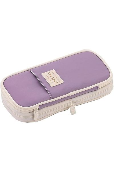 erorex Large Capacity Pencil Case Stationery Pouch Pen Case With Zipper Compartments Fashion Portable