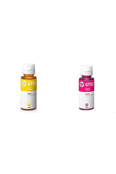 erorex خرطوشة حبر أصلية صفراء Gt52 مميزة M0H56Ae وزجاجة حبر أصلية أرجوانية Gt52 M0H55Ae