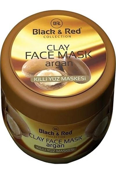 Black Red Face Clay Mask 400 Gr-Argan Oil-Revitalizing