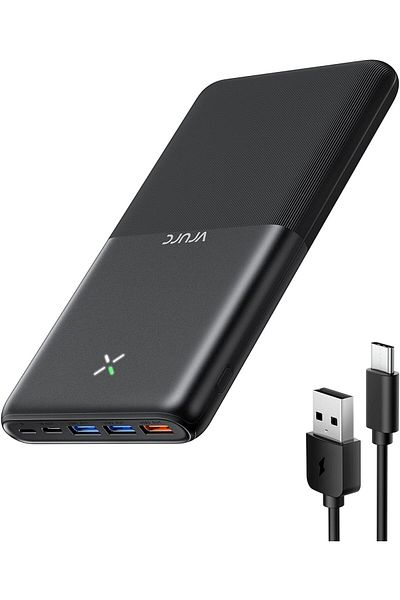 erorex باور بانك 30000 مللي أمبير/ساعة، شاحن محمول رفيع بمنفذ USB C، شاحن سريع، PD 20 وات، QC 3.0، حزمة بطاريات مع 4