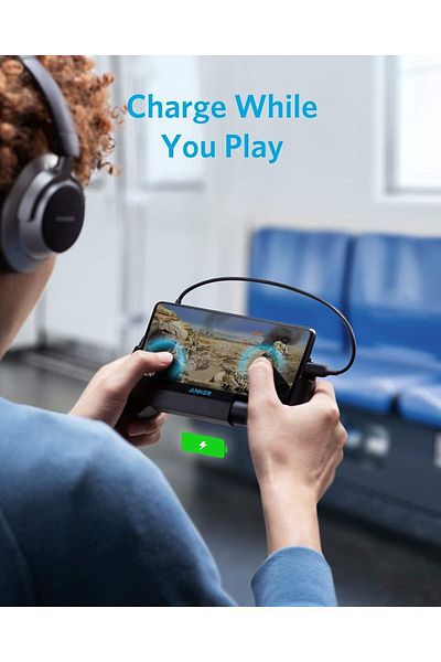 erorex وحدة تحكم ألعاب Powercore Play 6K للهواتف المحمولة مع بنك طاقة 6700 مللي أمبير في الساعة ولوحة ألعاب مشعاع لنظام التشغيل Ios
