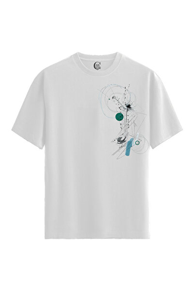 Color Luxe Techno Flower - 100% Cotton Women's White T-Shirt - Premium Quality