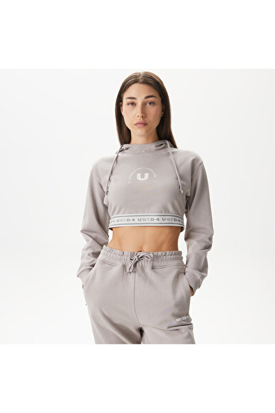 United 4 Unıted4 Classic Kadın Gri Hoodie