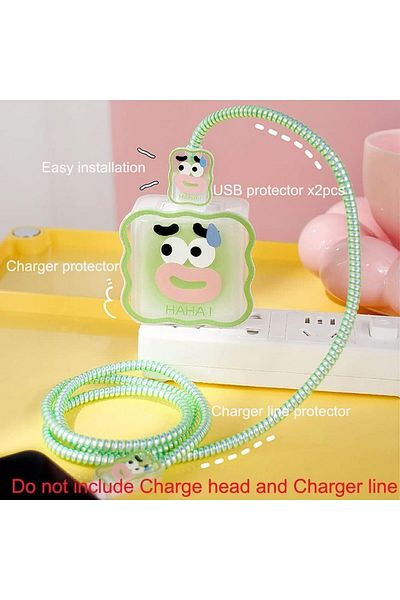 erorex واقي سلك الشاحن 18 وات 20 وات، واقي كابلات USB DIY، واقي شاحن USB مضاد للانحناء مع جميع الملحقات