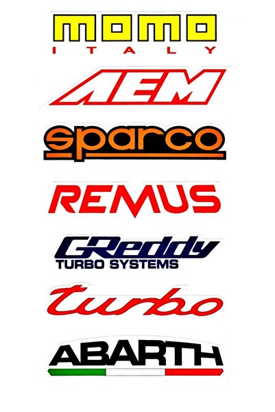 BsElektronik ملصق Momo Aem Sparco Turbo متعدد الألوان من الدرجة الأولى