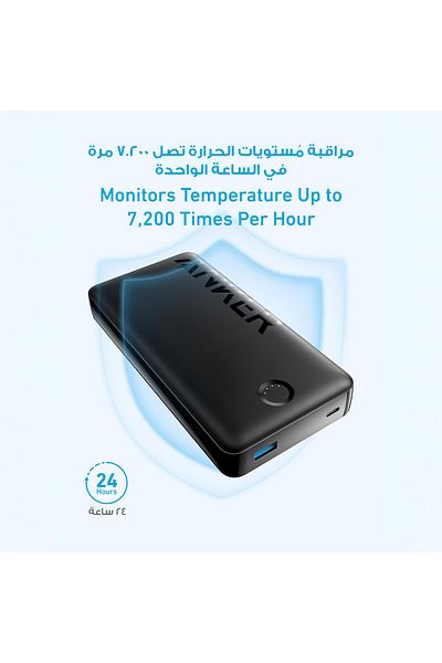 erorex باور بانك 325 شاحن محمول Powercore 20K II سعة 20000 مللي أمبير في الساعة مع منفذين 15 وات عالي السرعة