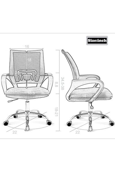 erorex Office Chair Desk Chair Ergonomic Home Office Desk Chairs Computer Chair With Comfortable Armrests