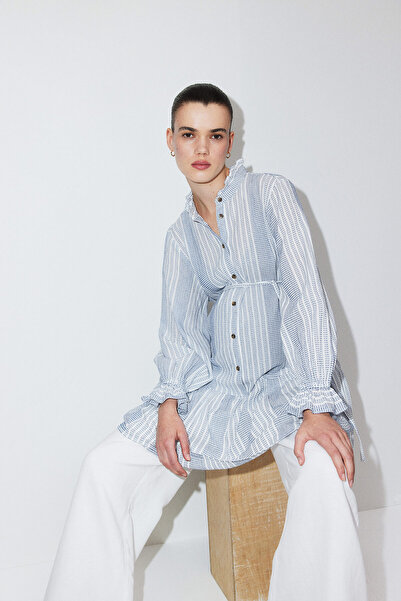 H&M MAMA Yakası Fırfırlı Elbise