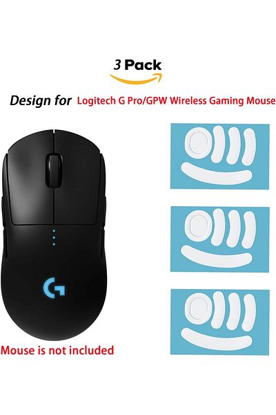 erorex 3 Pack Rounded Edges Mouse Feet Skates For Logitech G Pro Gpw Wireless Mouse Feet Replacement 0.8Mm