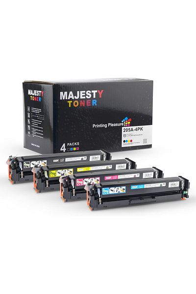 erorex مجموعة حبر 205A Cf530A Cf531A Cf532A Cf533A متوافقة مع طابعة HP Color Laserjet Pro Mfp M181Fw M180N