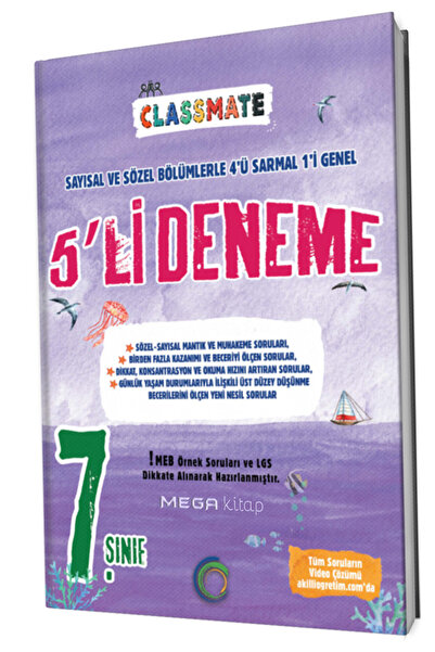 Okyanus Yayıncılık 7. Sınıf Classmate 5'li Sarmal Deneme (Müfredata Uygun- 4 ...