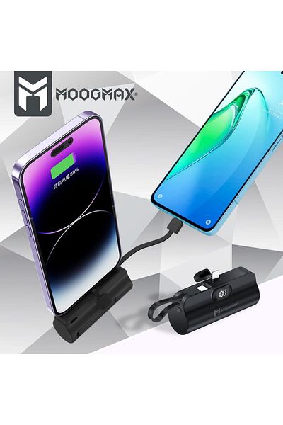 erorex بنك الطاقة 5000 مللي أمبير/ساعة 20 وات شاحن محمول صغير مدمج قابل للطي 1 × موصل USB C و 1 لـ