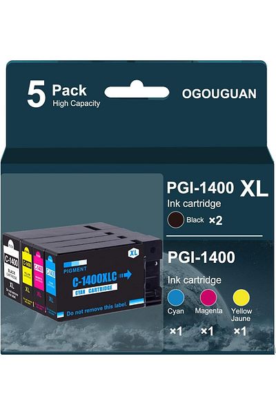 erorex عبوة من 5 خراطيش حبر بديلة لطابعات كانون Pgi 1400Xl Pgi 1400 متوافقة