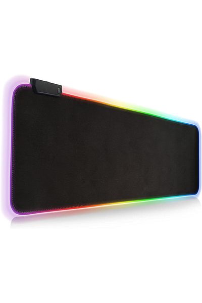 erorex لوحة ماوس RGB كبيرة جدًا، لوحة ماوس ألعاب كبيرة بقاعدة غير قابلة للانزلاق، 800 لوحة مفاتيح مزودة بإضاءة LED ملونة