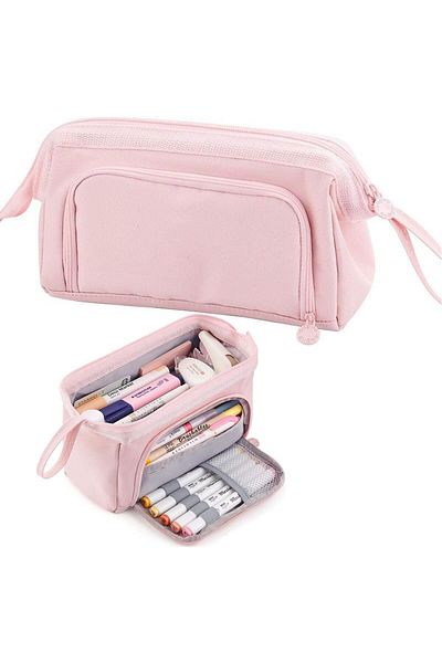 erorex Large Capacity Pen Pencil Case Storage Pouch Stationery Pen Bag Office Supplier Holder Box