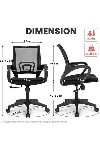 erorex Office Chair Computer Desk Chair Gaming Ergonomic Office Chair Task Chair With Back Cushion Lumbar