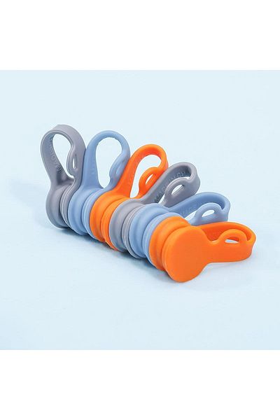 erorex مجموعة من 6 مشابك كابلات مغناطيسية، منظمات كابلات، سماعات أذن، أسلاك، لفافات، مشابك علامات مرجعية، لوحة إعلانات، ثلاجة