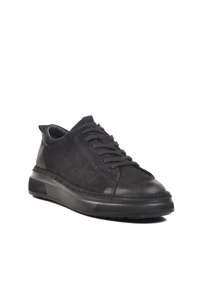 AYAKMOD 396149   M Black Nubuck Genuine Leather Men's Casual Shoes