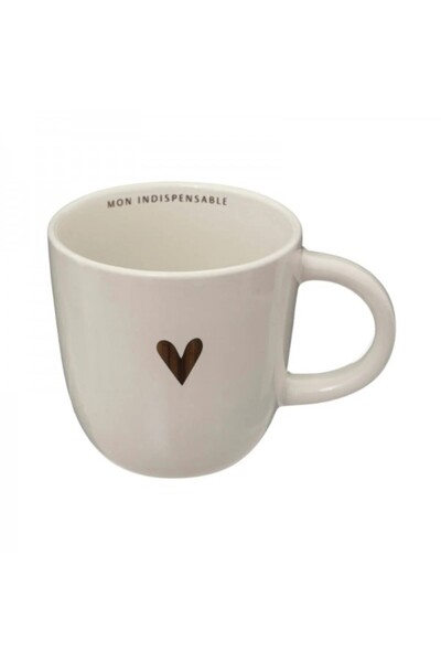 Secret de Gourmet Set of 4 cups with gold stand, French Love, 170 ml