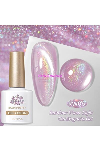 Born Pretty 10ml Rainbow Water Light Kedi Gözü Kalıcı Oje RW06 (59708)