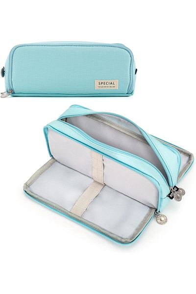 erorex Large Pencil Case 3 Tier Compartments Pencil Case Portable Multifunctional Pencil Case Suitable For