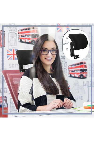 erorex Office Chair Headrest Attachment Chair Adjustable Headrest Black Mesh Nylon Frame Head Rest Head