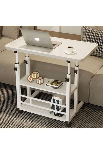 erorex Home Office Desk Height Adjustable Laptop Table With Shelf Portable Small Computer Desk With