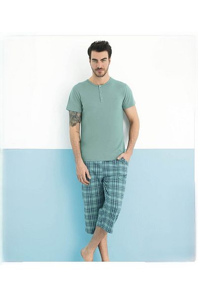 Aydoğan Aydogan 250068   Men's Modal Patli Short Sleeve Pajama Suit