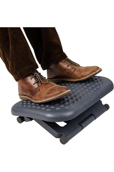 erorex Legup Blk Adjustable Height Ergonomic Foot Rest Black Ftrest