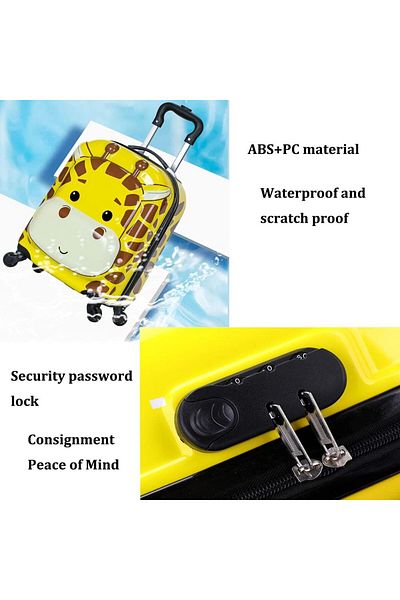 erorex Kids Luggage，Travel Suitcase With Wheels，18 Inch Cartoon Children'S Trolley Case With Locks，Carry
