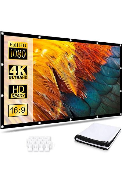 erorex Projector Screen Portable Projector Screen With 16:9 Hd 4K Screen Foldable Projector Screen Anti
