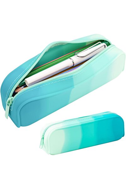 Generic حافظة أقلام رصاص متدرجة الألوان مصنوعة من السيليكون المقاوم للماء وقل...