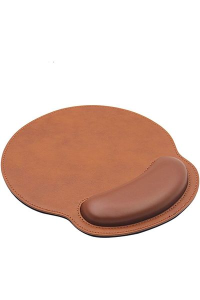 erorex Ergonomic Pu Leather Mouse Pad With Wrist Support Comfort Memory Foam Waterproof Surface，Non Slip